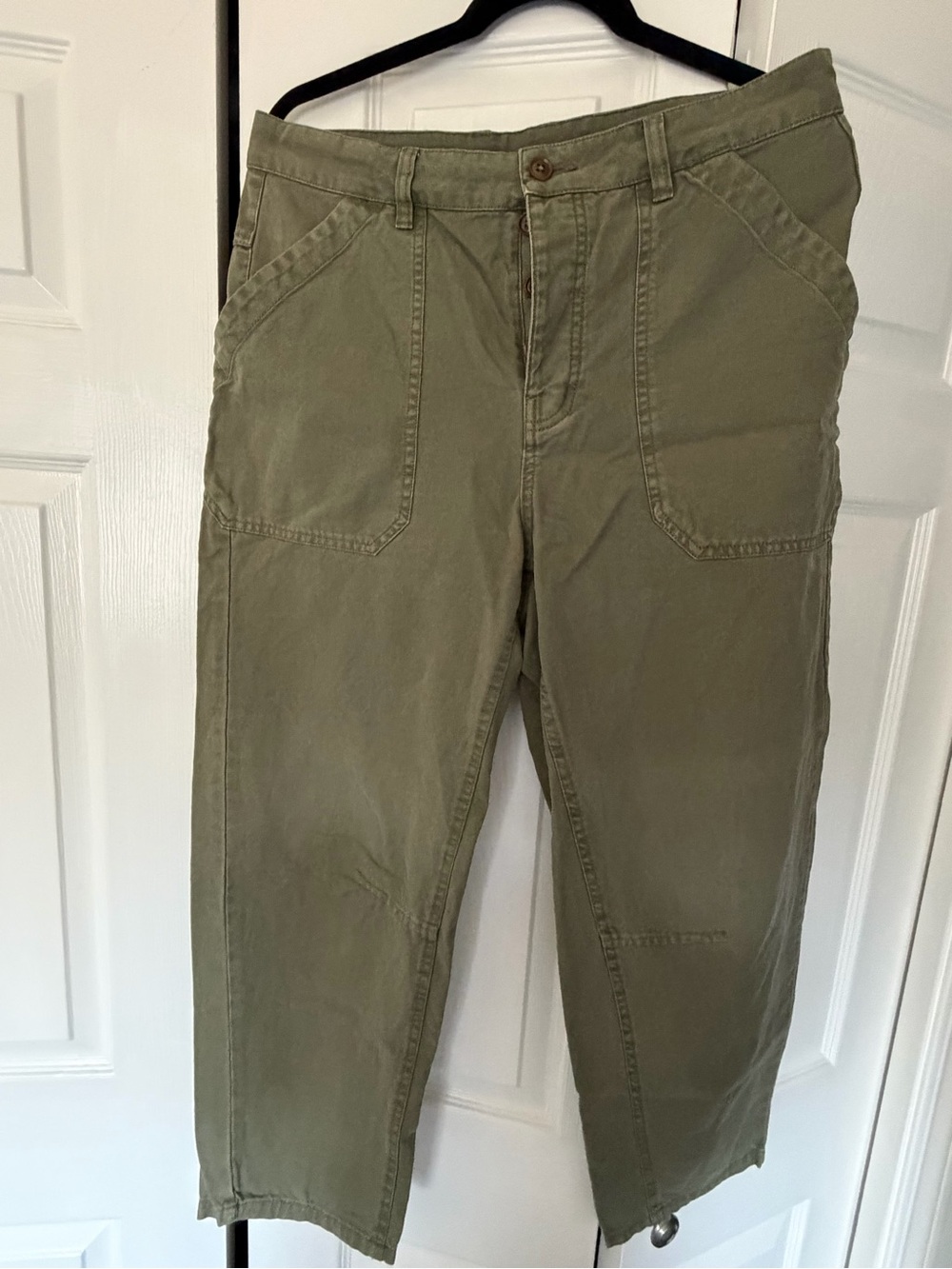 Women’s Olive Prana Green Casual Utility Pants